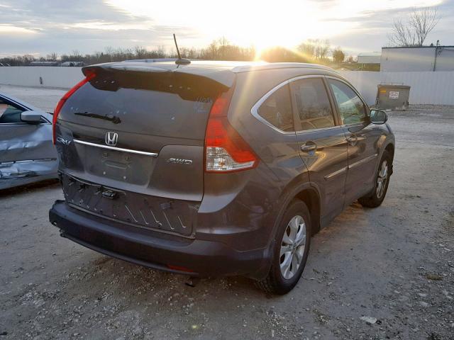 5J6RM4H78CL042403 - 2012 HONDA CR-V EXL GRAY photo 4