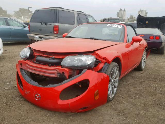 JM1NC25F960118921 - 2006 MAZDA MX-5 MIATA RED photo 2