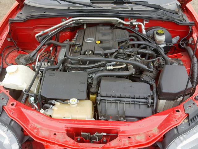 JM1NC25F960118921 - 2006 MAZDA MX-5 MIATA RED photo 7