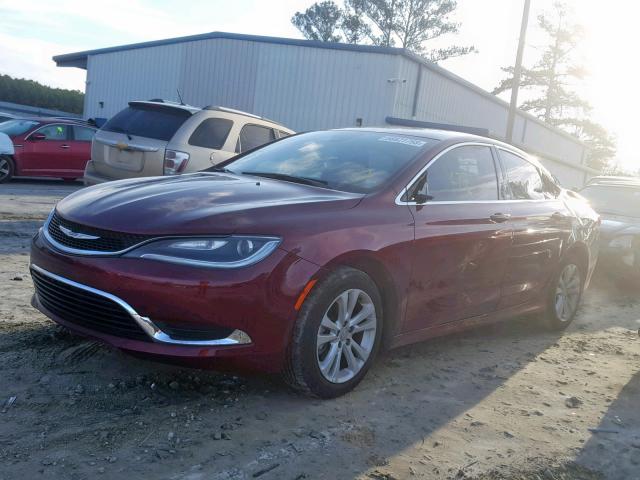 1C3CCCAB9HN500392 - 2017 CHRYSLER 200 LIMITE BURGUNDY photo 2