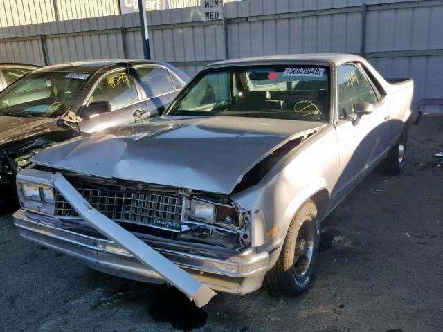 3GCCW80H4FS912907 - 1985 CHEVROLET EL CAMINO SILVER photo 2