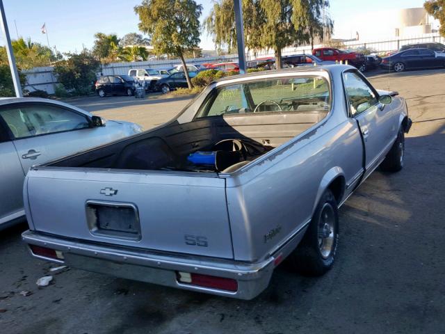 3GCCW80H4FS912907 - 1985 CHEVROLET EL CAMINO SILVER photo 4