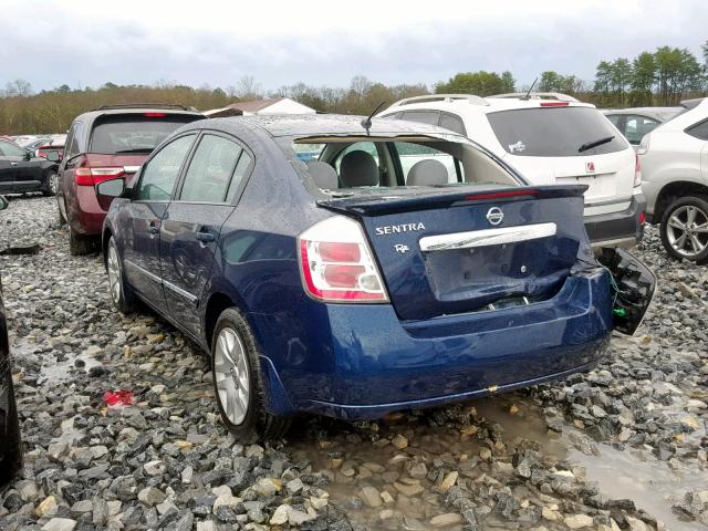 3N1AB6AP0CL785143 - 2012 NISSAN SENTRA 2.0 BLUE photo 3