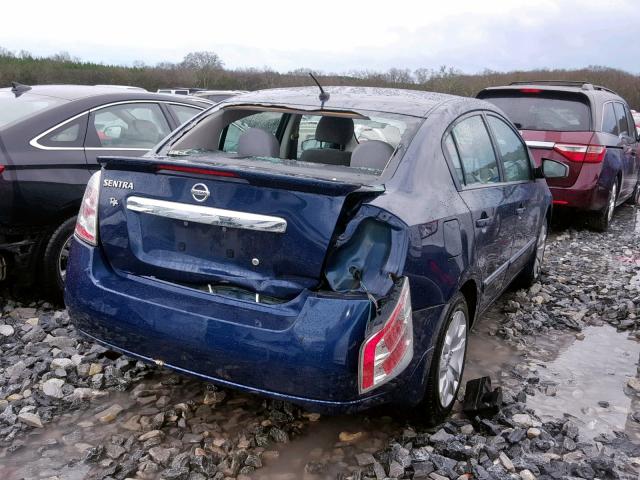 3N1AB6AP0CL785143 - 2012 NISSAN SENTRA 2.0 BLUE photo 4