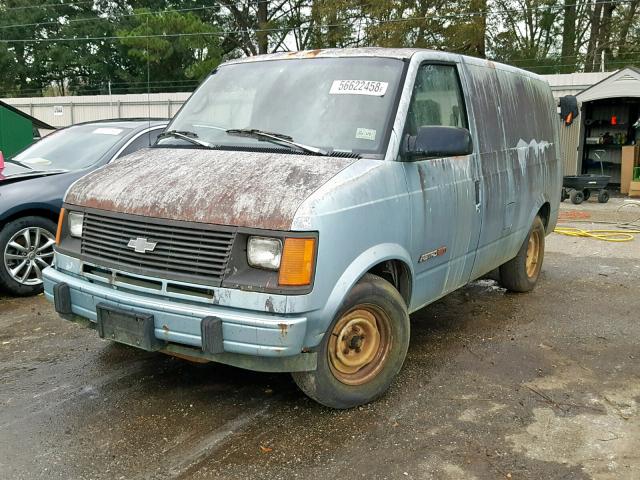 1GCDM19ZXNB203843 - 1992 CHEVROLET ASTRO BLUE photo 2