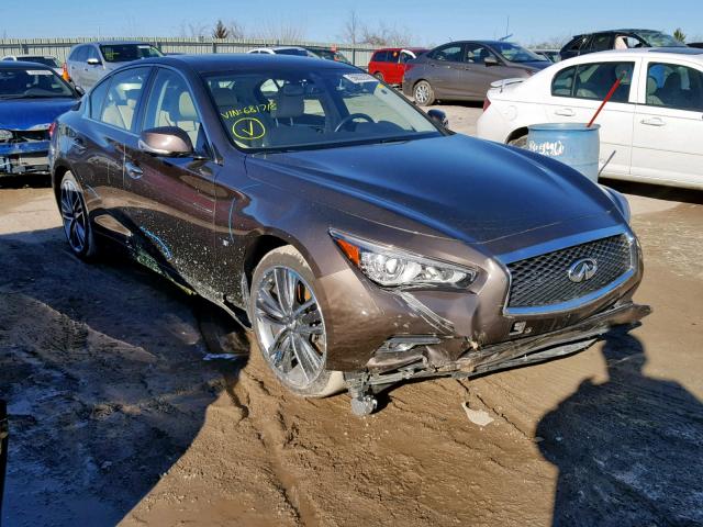 JN1BV7AR4EM681718 - 2014 INFINITI Q50 BASE BROWN photo 1