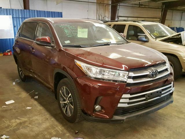 5TDJZRFH4JS838980 - 2018 TOYOTA HIGHLANDER BURGUNDY photo 1