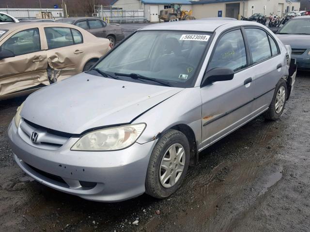 2HGES16394H642078 - 2004 HONDA CIVIC DX V SILVER photo 2