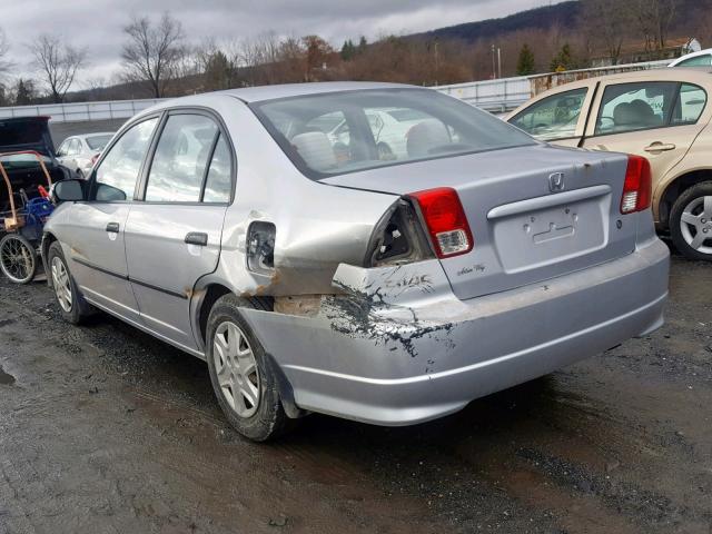 2HGES16394H642078 - 2004 HONDA CIVIC DX V SILVER photo 3