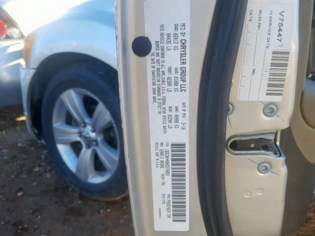 1B3CB4HA9AD570893 - 2010 DODGE CALIBER SX SILVER photo 10