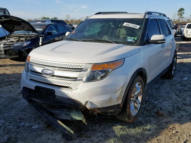 1FM5K7F86EGA68982 - 2014 FORD EXPLORER L WHITE photo 2