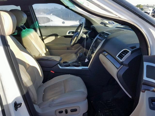 1FM5K7F86EGA68982 - 2014 FORD EXPLORER L WHITE photo 5