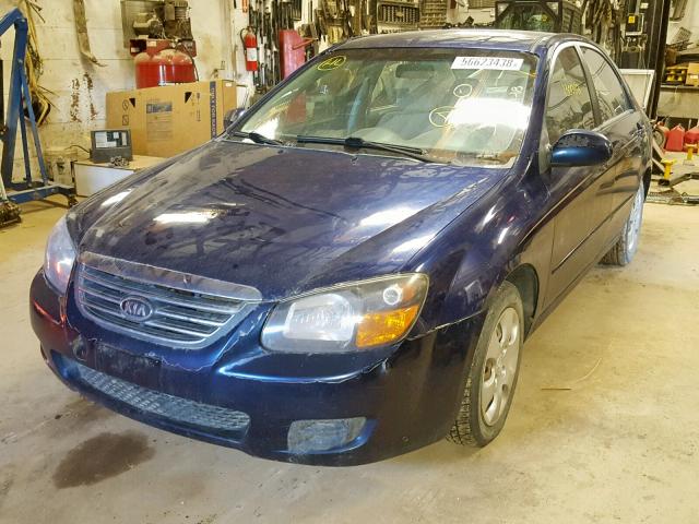 KNAFE221995586336 - 2009 KIA SPECTRA EX BLUE photo 2