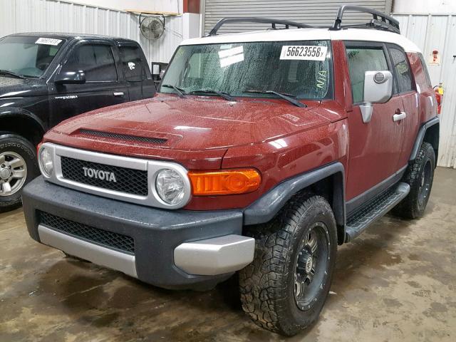 JTEBU4BF1BK104845 - 2011 TOYOTA FJ CRUISER MAROON photo 2