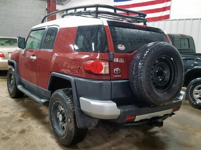 JTEBU4BF1BK104845 - 2011 TOYOTA FJ CRUISER MAROON photo 3