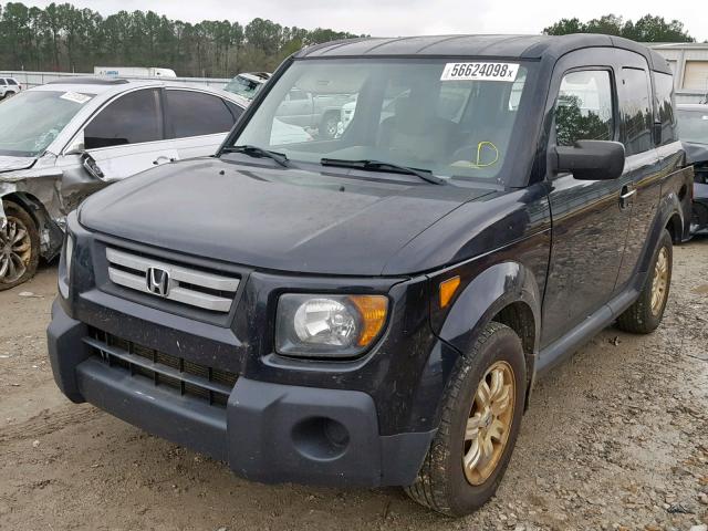 5J6YH28738L003407 - 2008 HONDA ELEMENT EX BLACK photo 2