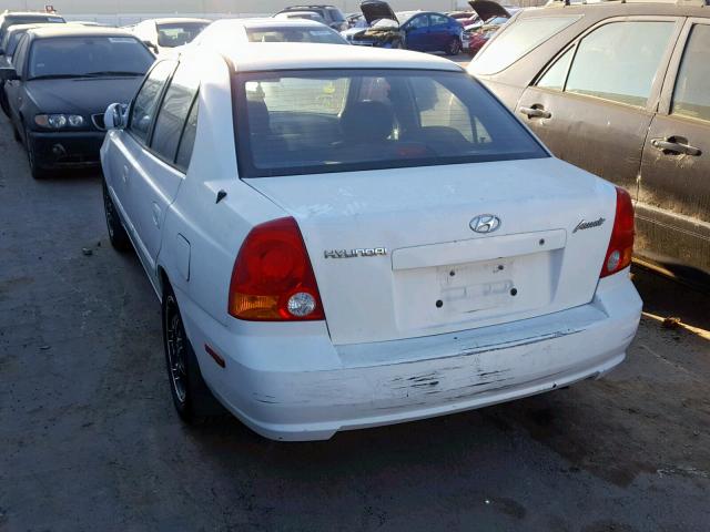 KMHCG45C05U616053 - 2005 HYUNDAI ACCENT GL WHITE photo 3