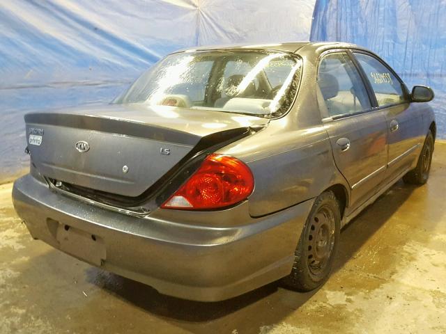 KNAFB121X35255825 - 2003 KIA SPECTRA BA GRAY photo 4