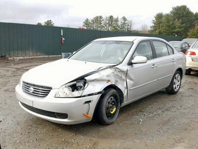 KNAGE123875110978 - 2007 KIA OPTIMA SILVER photo 2