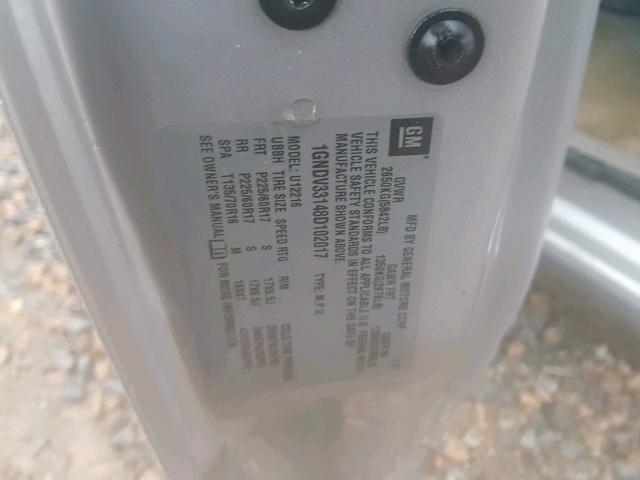 1GNDV33148D102017 - 2008 CHEVROLET UPLANDER L 灰色 照片 10