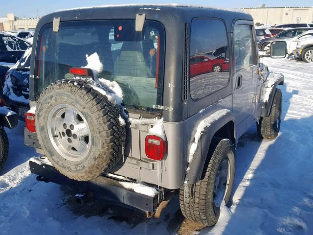 1J4FA49SXYP762025 - 2000 JEEP WRANGLER / SILVER photo 4