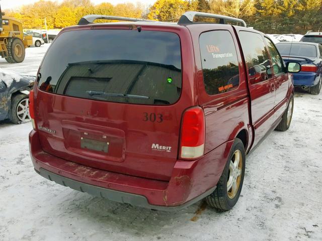 1GNDV33L75D255889 - 2005 CHEVROLET UPLANDER L MAROON photo 4