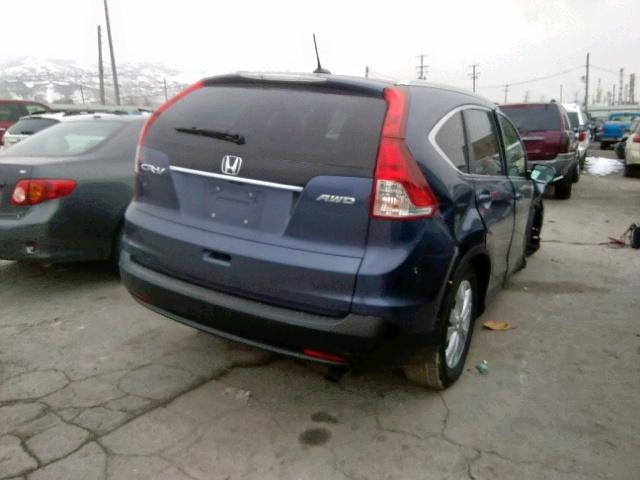 2HKRM4H78DH664804 - 2013 HONDA CR-V EXL BLUE photo 4