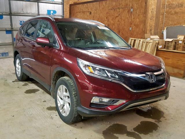 2HKRM4H75FH604563 - 2015 HONDA CR-V EXL MAROON photo 1