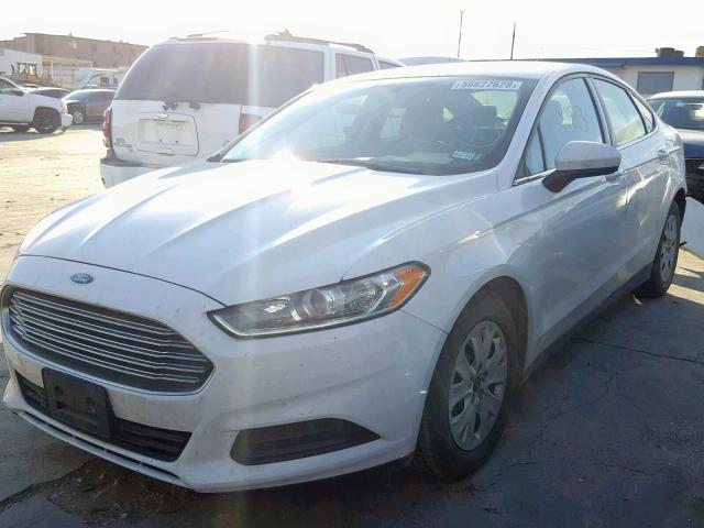 1FA6P0G73E5371212 - 2014 FORD FUSION S WHITE photo 2