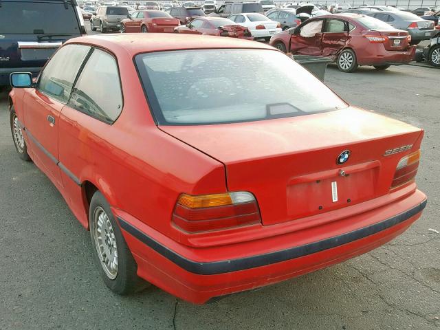 WBABF4312PEK08622 - 1993 BMW 325 I AUTO RED photo 3