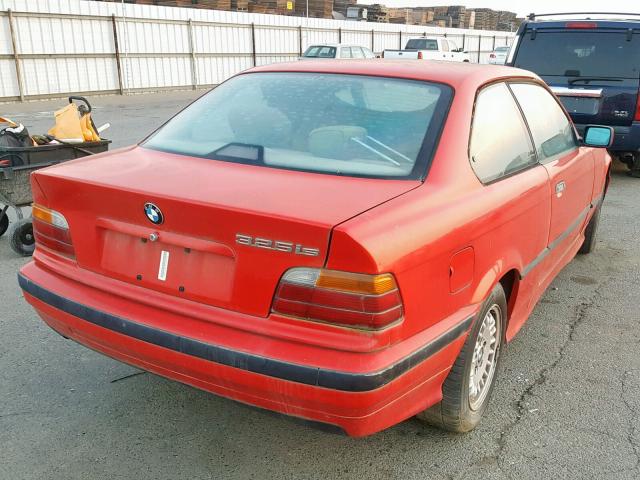 WBABF4312PEK08622 - 1993 BMW 325 I AUTO RED photo 4