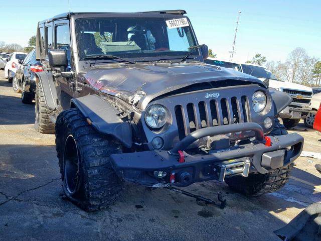 1C4HJWFG6EL225150 - 2014 JEEP WRANGLER U GRAY photo 1