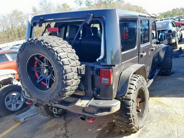 1C4HJWFG6EL225150 - 2014 JEEP WRANGLER U GRAY photo 4