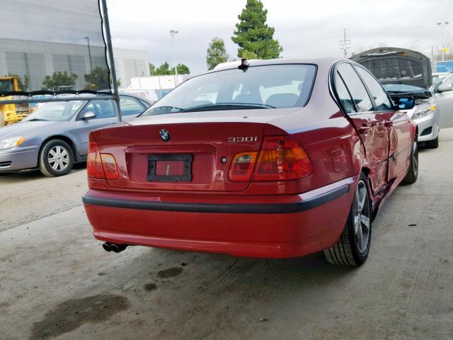 WBAEV53424KM35273 - 2004 BMW 330 I RED photo 4