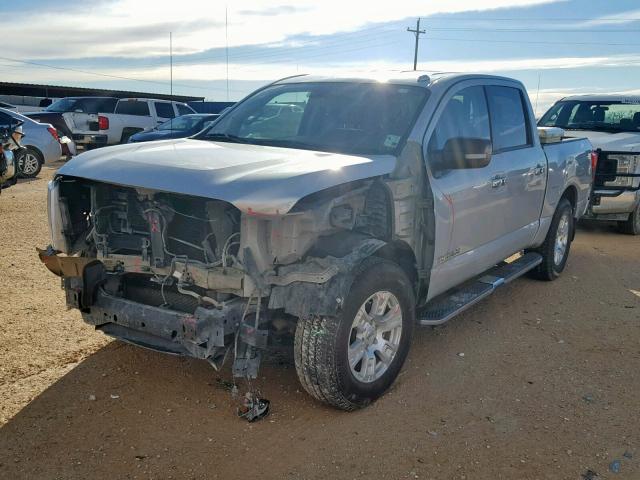 1N6AA1E61HN575403 - 2017 NISSAN TITAN SV SILVER photo 2