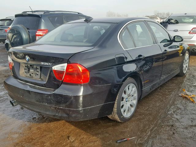 WBAVB33596KS31143 - 2006 BMW 330 I BLACK photo 4