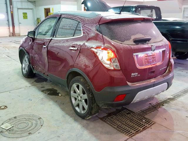 KL4CJCSB5EB696208 - 2014 BUICK ENCORE RED photo 3