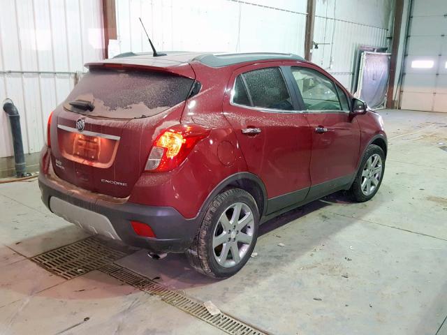 KL4CJCSB5EB696208 - 2014 BUICK ENCORE RED photo 4