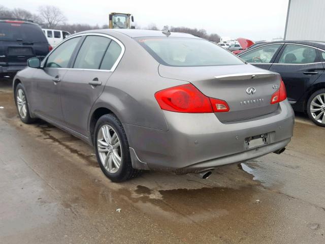 JN1CV6AR3BM401068 - 2011 INFINITI G37 GRAY photo 3