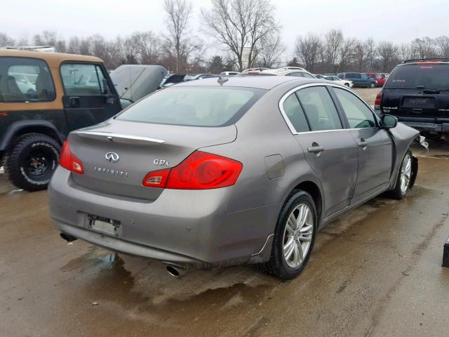 JN1CV6AR3BM401068 - 2011 INFINITI G37 GRAY photo 4