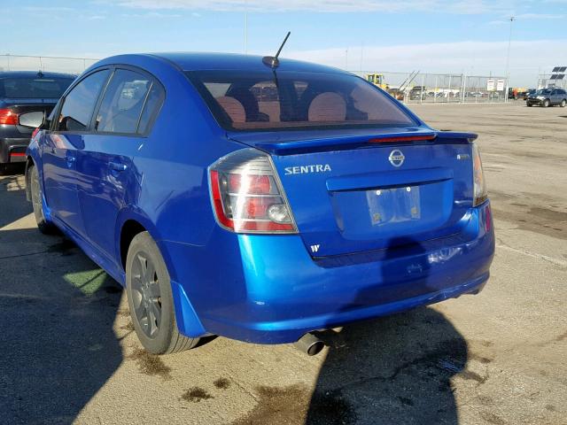 3N1AB6AP6CL634128 - 2012 NISSAN SENTRA 2.0 BLUE photo 3