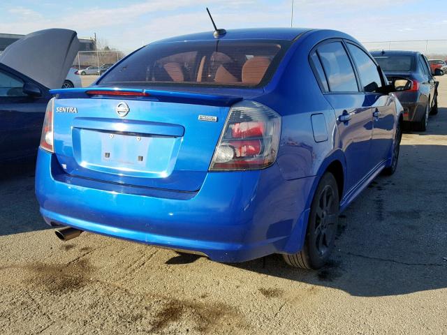 3N1AB6AP6CL634128 - 2012 NISSAN SENTRA 2.0 BLUE photo 4