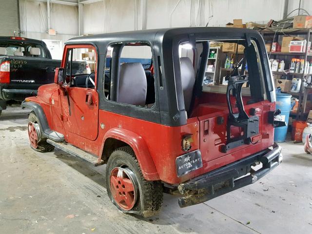 1J4FY29S9SP267077 - 1995 JEEP WRANGLER / RED photo 3