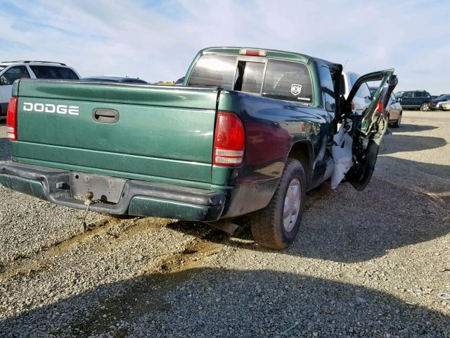 1B7GL22X0YS621413 - 2000 DODGE DAKOTA GREEN photo 4