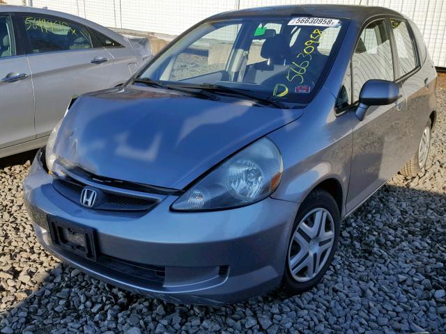 JHMGD38447S002777 - 2007 HONDA FIT GRAY photo 2