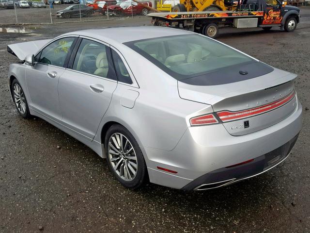 3LN6L5D9XHR665888 - 2017 LINCOLN MKZ SELECT SILVER photo 3