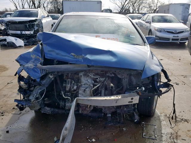 2HGFG12958H556479 - 2008 HONDA CIVIC EXL BLUE photo 9