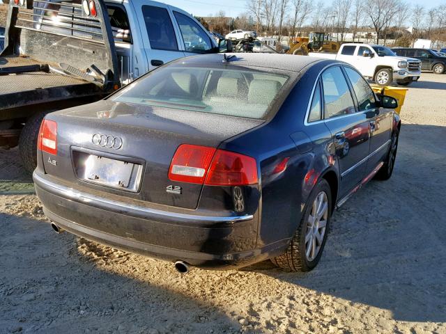 WAULL44E65N009942 - 2005 AUDI A8 4.2 QUA BLUE photo 4