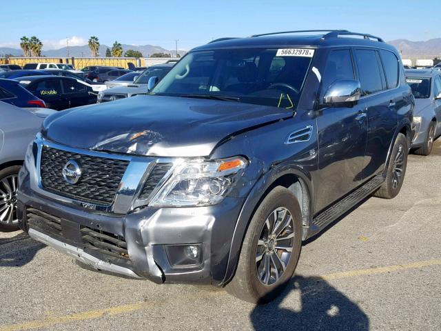 JN8AY2NDXJ9056159 - 2018 NISSAN ARMADA SV GRAY photo 2