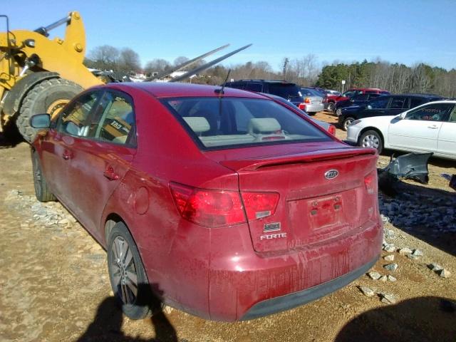 KNAFU4A21D5674539 - 2013 KIA FORTE EX RED photo 3